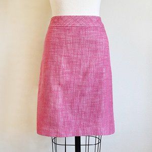 Talbots Pink Cotton Linen Blend Pencil Skirt